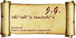 Jónás Gusztáv névjegykártya