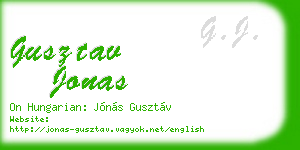 gusztav jonas business card