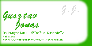 gusztav jonas business card